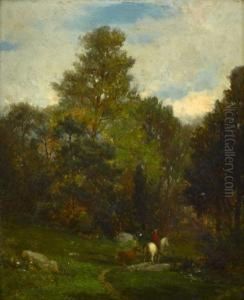 Forest Scene With Rider