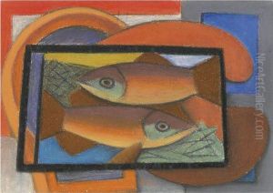 Study For Fish In Glass Case by Mark Gertler