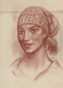 Portrait Of Lydia Sherwood by Mark Gertler
