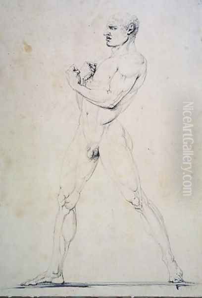 Male Nude, Damoxenos of Syracuse, from Pausanias's description of the Nemean Games in his 'Itinary' of Greece (2nd century BC), 1794 - view 1