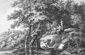Arkadische Landschaften. by Salomon Gessner