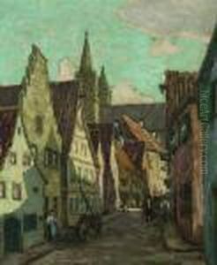 Gasse In Rothenburg. by Fritz Geyer