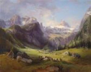 View Of Theloferer Steinberge by Georg Geyer