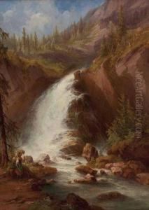 Am Schwarzbachfall Beigolling by Georg Geyer
