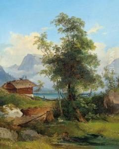 Parthie Aus Dem Salzkammergut by Georg Geyer