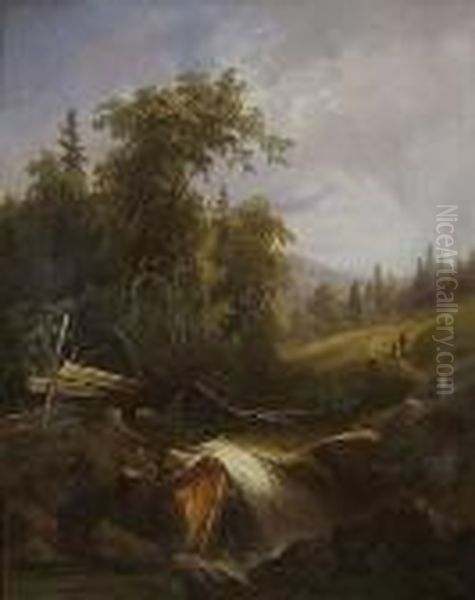 Paisaje Con Cascada - view 1