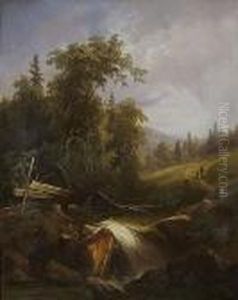 Paisaje Con Cascada by Georg Geyer
