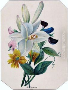 Taubennest Im Rosengestrupp by Ernst Moritz Geyger