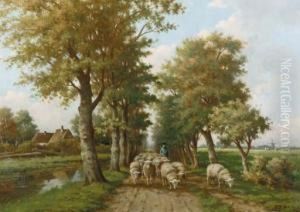 Minding The Flock On A Summer's Day Minding The Flock On A Summer's Day