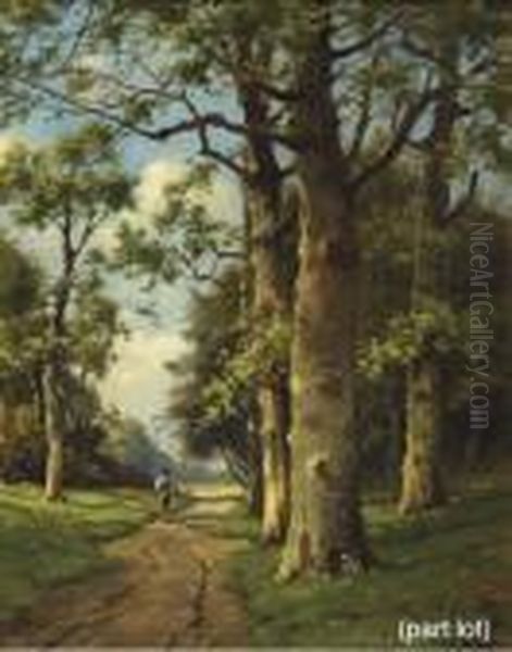 Seasons: A Forest Path In Summer; And A Forest Path In Autumn - view 1