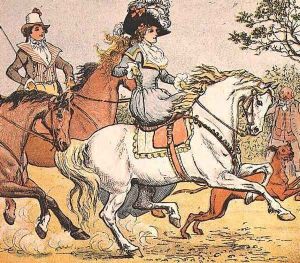 A Fine Lady on a White Horse from Ride a Cock Horse to Banbury Cross by Randolph Caldecott