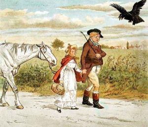 The Farmer with a bandaged head from 'A Farmer went trotting upon his grey mare' by Randolph Caldecott