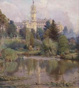 Government House, Melbourne, From Botanical Gardens