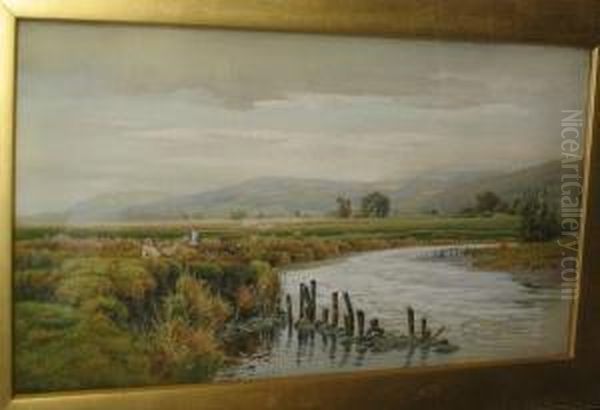 River Landscape With Figures Resting On A Bank - view 1