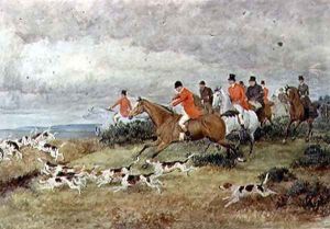 Fox Hunting in Surrey by Randolph Caldecott