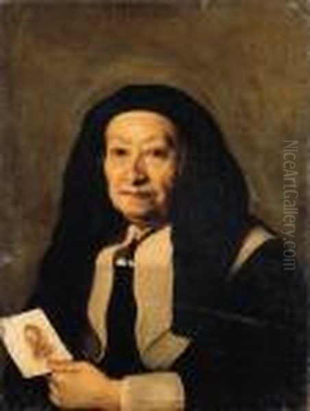 Ritratto Di Giovanna Garzoni A Mezzo Busto, Con Una Miniatura Nellamano Sinistra - view 1