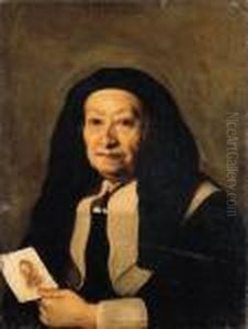Ritratto Di Giovanna Garzoni A Mezzo Busto, Con Una Miniatura Nellamano Sinistra