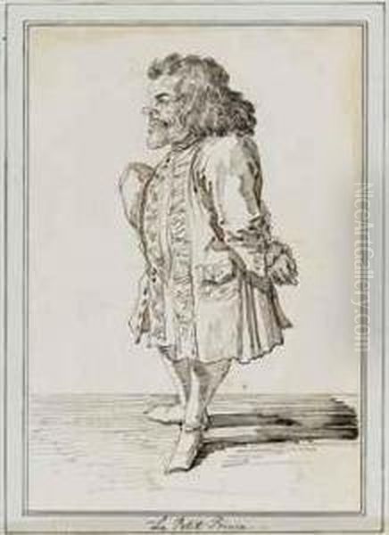 Le Petit Prince: Portrait 
Caricature Of A Man, Wearing A Frock Coatand Holding A Tricorn Hat Under
 His Arm - view 1