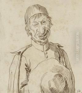 Caricature Of Pere Conti Of The French Mission In Rome