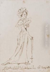 Caricature Of Princess Aldobrandini by Pier Leone Ghezzi