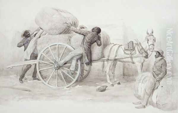 Negroes loading Cotton Bales at Charleston - view 1
