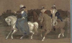 Ride a-cock Horse to Banbury Cross and a Farmer went trotting upon his Grey Mare by Randolph Caldecott