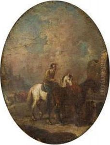 Cavaliere In Sosta Alla Fonte by Matteo Dei Pitocchi Ghidoni
