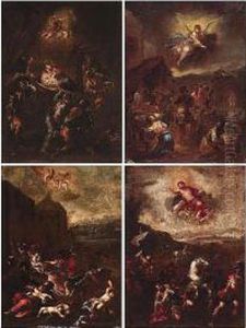 The Annunciation To The
Shepherds; The Nativity; The Massacre Of The Innocents; The Conversion
Of Saul The Annunciation To The
Shepherds; The Nativity; The Massacre Of The Innocents; The Conversion
Of Saul