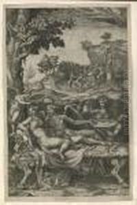 Portrait Of Michelangelo by Giorgio Ghisi