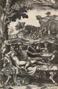 Cupid And Psyche by Giorgio Ghisi