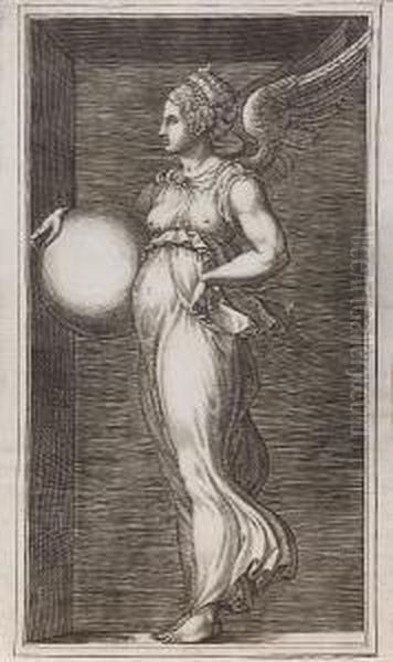 Allegorical Figure Holding A Sphere - view 1