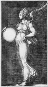Geflugelte, Allegorische Frauengestalt by Giorgio Ghisi