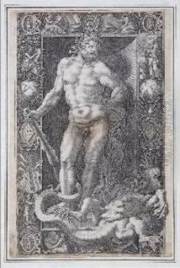 Hercules Victorious Over The Hydra by Giorgio Ghisi