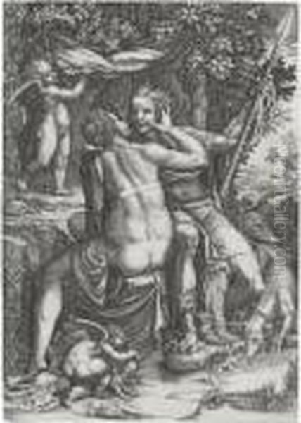 Venus And Adonis (bartsch, Lewis &amp; Lewis 42) - view 1