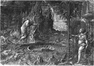 Allegory Of Life (the Dream Of Raphael) (b. 67; Lewis And Lewis 28) by Giorgio Ghisi