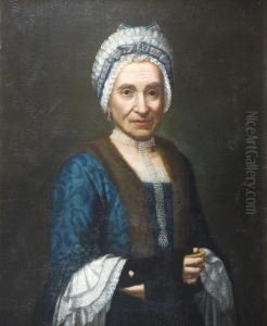 Donna Con Cuffia E Collana Di Perle. Donna Con Cuffia E Collana Di Perle.