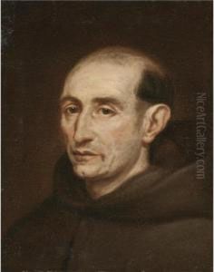 Portrait Of A Franciscan Monk, Head And Shoulders by Vittore Ghislandi