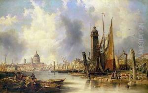 View of London with St. Paul's by James Wilson Carmichael