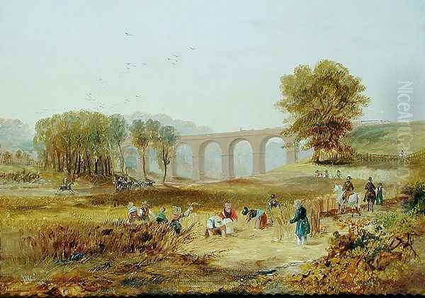 Corby Viaduct, the Newcastle and Carlisle Railway, 1836 - view 1