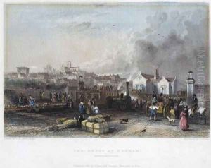 The Depot at Hexham, Newcastle and Carlisle Railway by James Wilson Carmichael