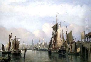 Billingsgate Wharf, 1852 by James Wilson Carmichael