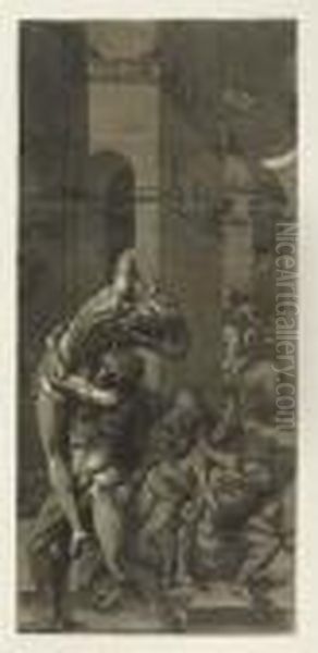 The Rape Of The Sabines (center Panel) - view 1