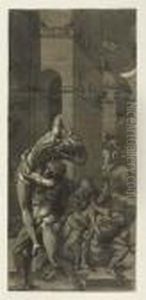 The Rape Of The Sabines (center Panel) by Giambologna