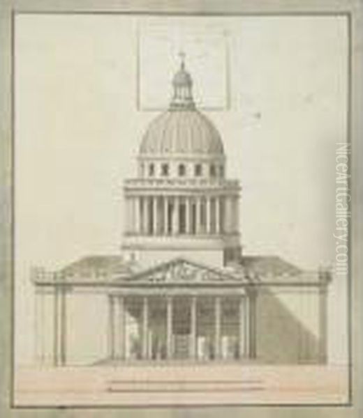 Facade : Elevation Du Pantheon (projet Posterieur A 1791) - view 1