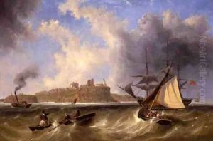 Sea View Of Tynemouth Haven by James Wilson Carmichael