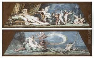 Anfitrite (l'acqua); E Venere (la Terra) by Felice Gianni