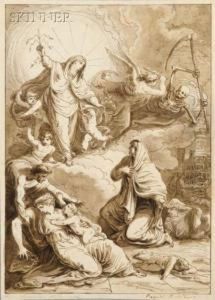 Virgin Interceding On Behalf Of Plague Victims