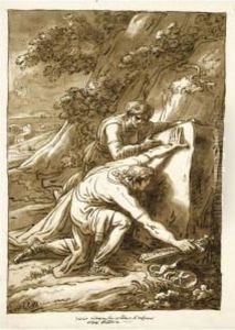 Theseus Finding The Sword Of His Father Aegeus