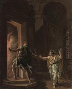 Aeneas With His Wife In Burning Troy Aeneas With His Wife In Burning Troy