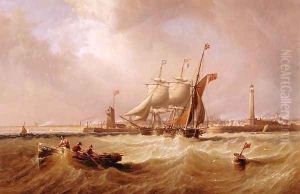 Entrance to Sunderland Harbour, 1864